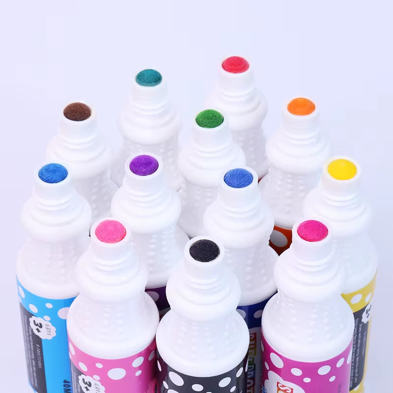 Most Popular Kids Drawing Toys Mini Dot Marker Preschool 12 Colors Washable Art Paint Dauber Bingo Graffiti Marker for Toddlers