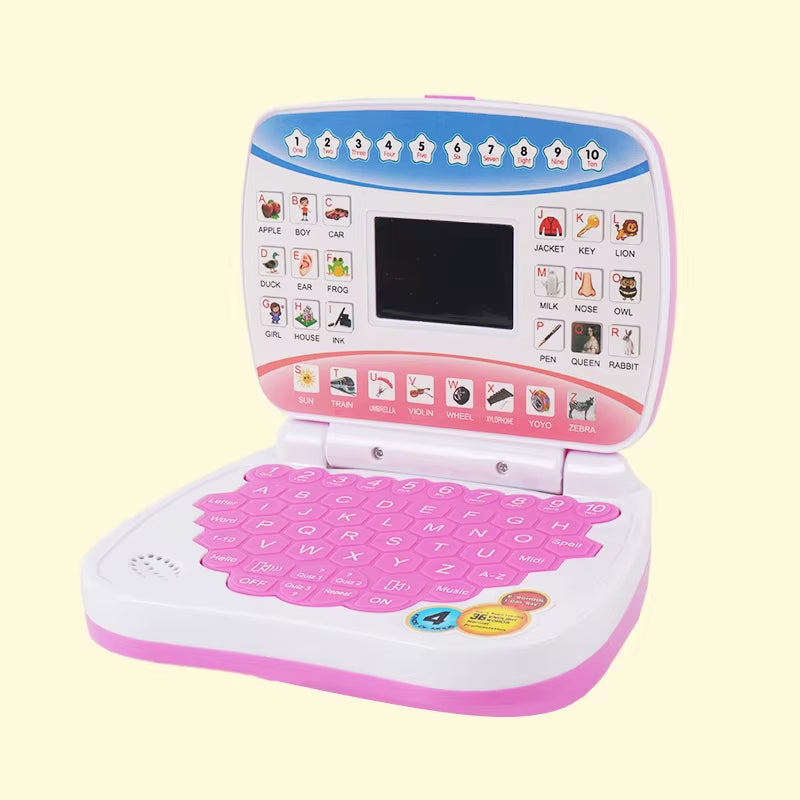 Wholesale Intelligent Learning Computer Laptop Toys for Kids Early Educational Plastic Machines with Battery Power