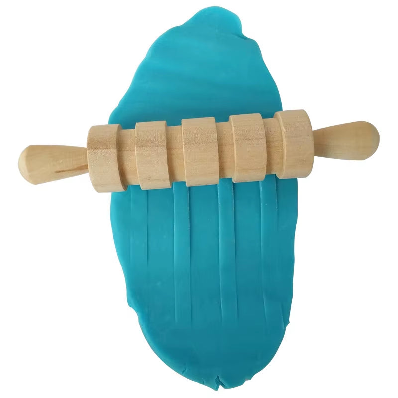 Etsy Reggio 12Pcs All-In-One Playdough/Slime Cutter Wooden Play Dough Kit Tools Montessori Playdough Stamp Toy Set