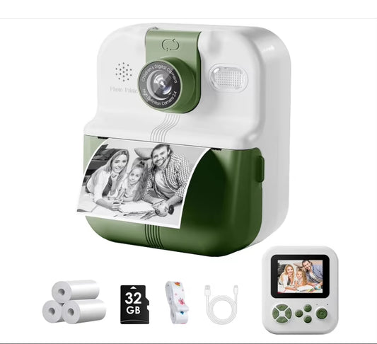 Phomemo P02 Kids Instant Print Camera 2.4' Screen HD Video 10X Zoom Selfie Printable Camera Children Print Toy Gift with Game