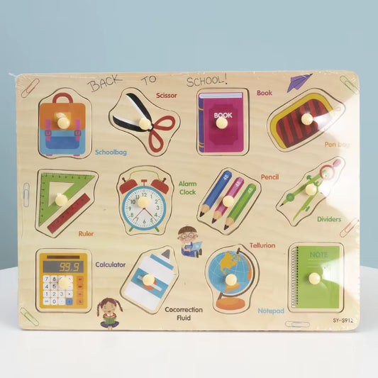 Montessori Baby Educational Toys for Children Baby Game Puzzle Board Jigsaw Child Puzzle Wooden Puzzles for Kids 2 3 Year