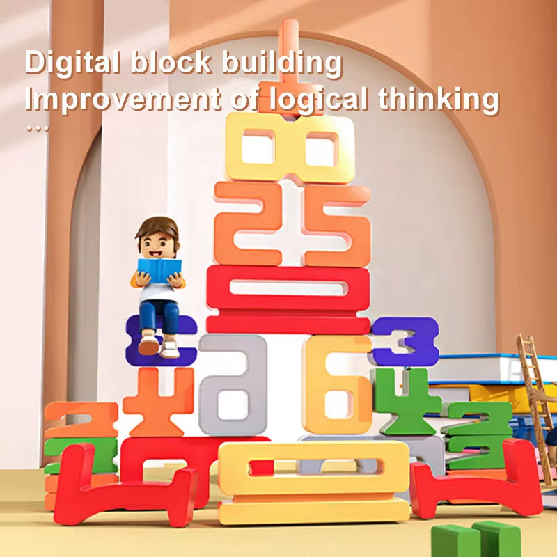 Hot Selling Baby Digital Building Blocks Montessori Early Education Educational Infants Logical Thinking Memory Training Games