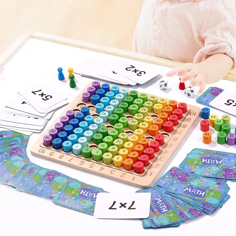 Montessori Math Educational Wooden Learning Puzzles Games Baby Number Counting Sticks Teaching Aids Toys for Children Boys Girls