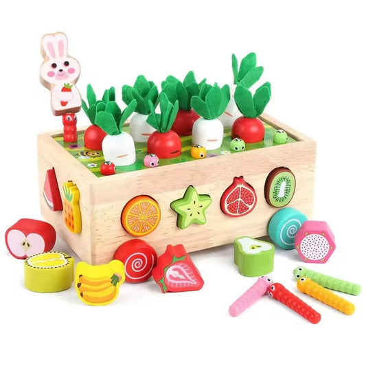 Orchard Sorting Trolley Toy Toddlers Montessori Wooden Educational Birthday Girl Gifts Wood Preschool Learning Fine Motor Skills