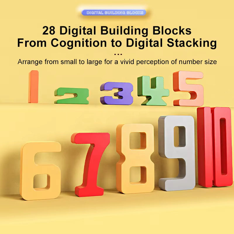 Hot Selling Baby Digital Building Blocks Montessori Early Education Educational Infants Logical Thinking Memory Training Games