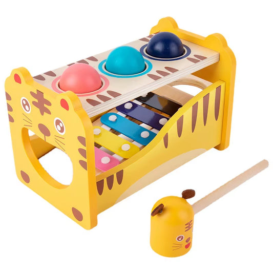 Kids Pound Xylophone Toddlers Wooden Early Educational Hammer and Musical Toys