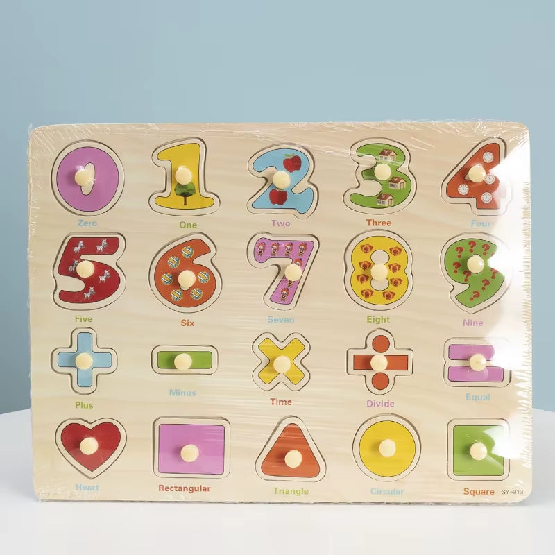 Montessori Baby Educational Toys for Children Baby Game Puzzle Board Jigsaw Child Puzzle Wooden Puzzles for Kids 2 3 Year