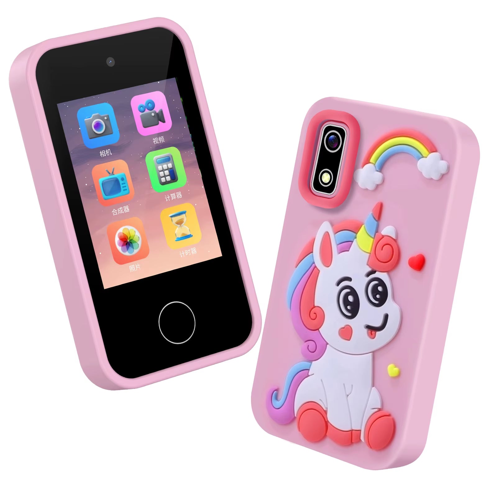 Kids Smart Phone Toy for Boys 3 4 5 6 7 Year Old Touchscreen Toy Phone with Dual Camera Music Player Games