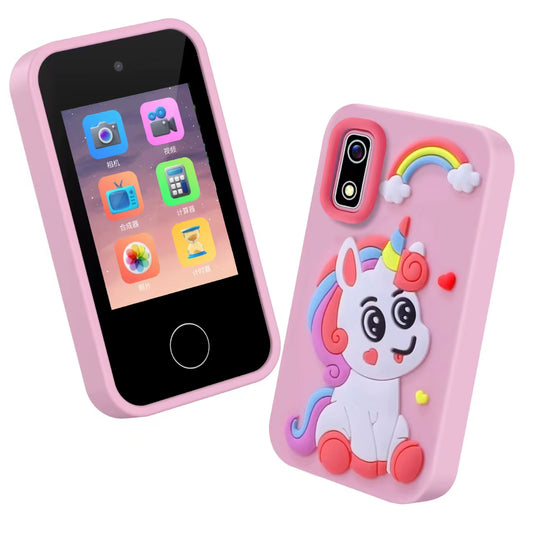 Birthday Gifts Dual Camera Touchscreen Cell Phone Music Player Toddler Phone Learning Toy Dinosaur Toys Kids Smart Phone