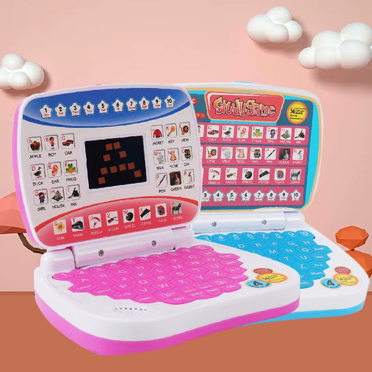Wholesale Intelligent Learning Computer Laptop Toys for Kids Early Educational Plastic Machines with Battery Power
