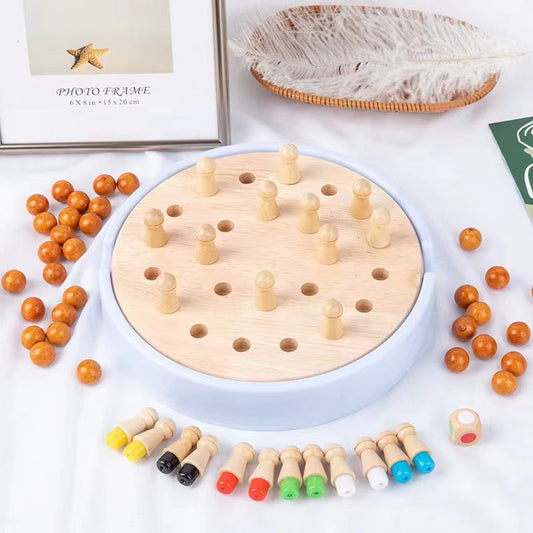 Montessori Development Brain Parent-Child Toys Early Learning Educational Memory Color Board Education Children Play Wooden Toys