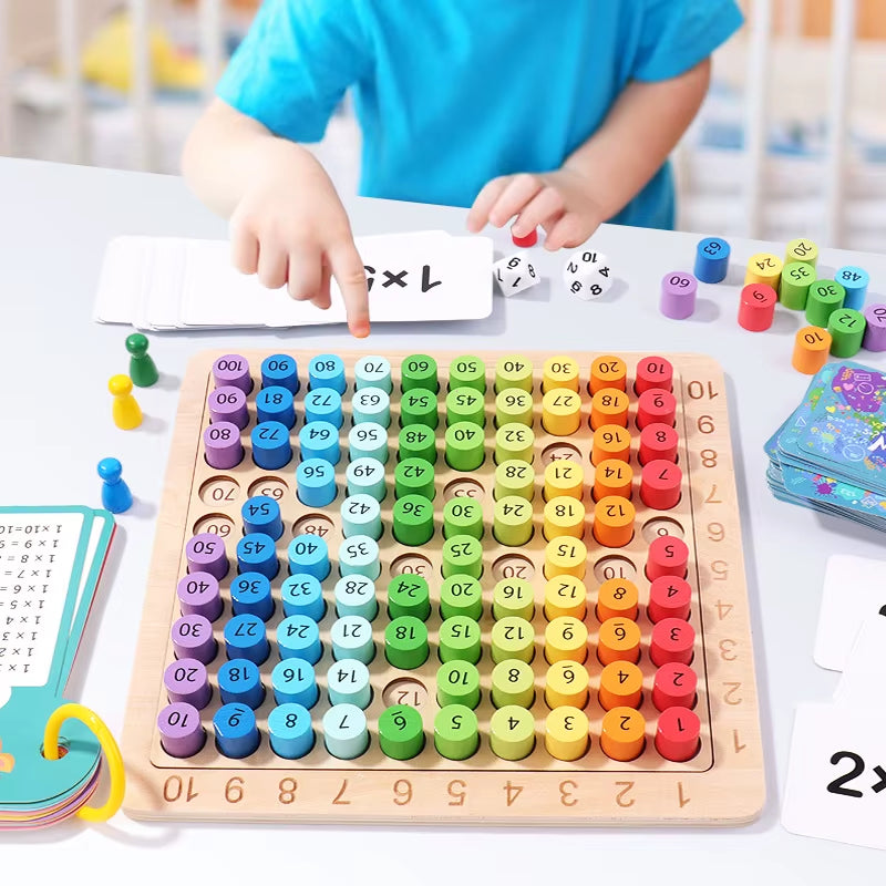 Montessori Math Educational Wooden Learning Puzzles Games Baby Number Counting Sticks Teaching Aids Toys for Children Boys Girls