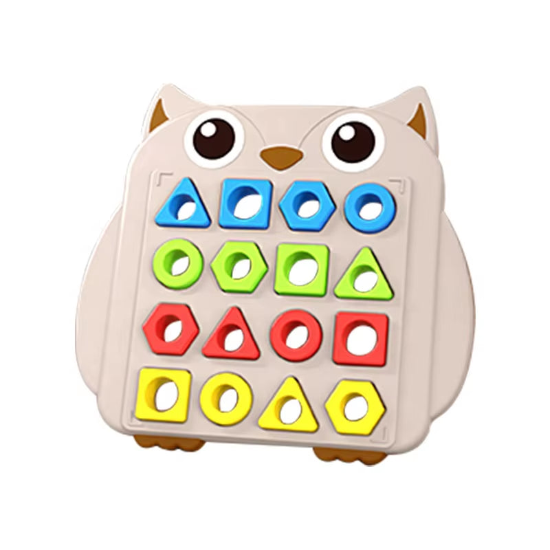 Montessori Puzzle Learning Education Owl Shape Matching Game Educational Sensory Color Cognition Parent-Child Interactive Toys