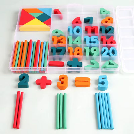 Wooden Math Learning Setgeometry and Arithmetic Educational Toy Montessori-Inspired Early Learning Puzzle Develops Math Skills