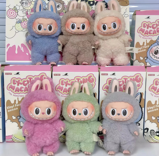 Official Genuine Labubu Popmarts the Monsters Exciting Macaron Plush Blind Box Trendy Toys Doll Figure Decoration Mystery Boxes