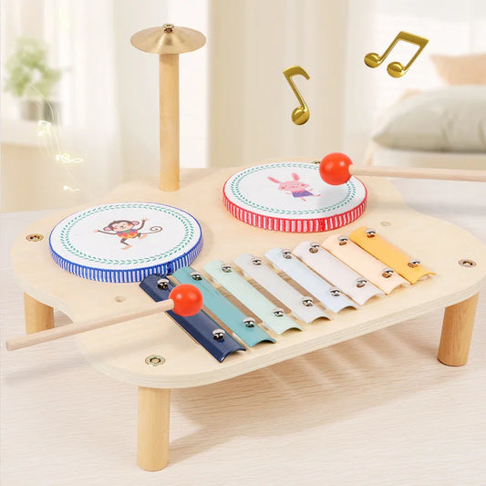 Wooden Montessori Early Education Multi-Functional Music Table Kidsren'S Educational Musical Instrument Music Table