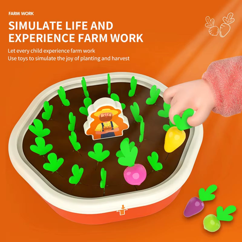 Radish Pulling Toy 1-4 Years Montessori Early Education Multi-Functional Boys and Girls Baby Children Patchwork Teaching AIDS