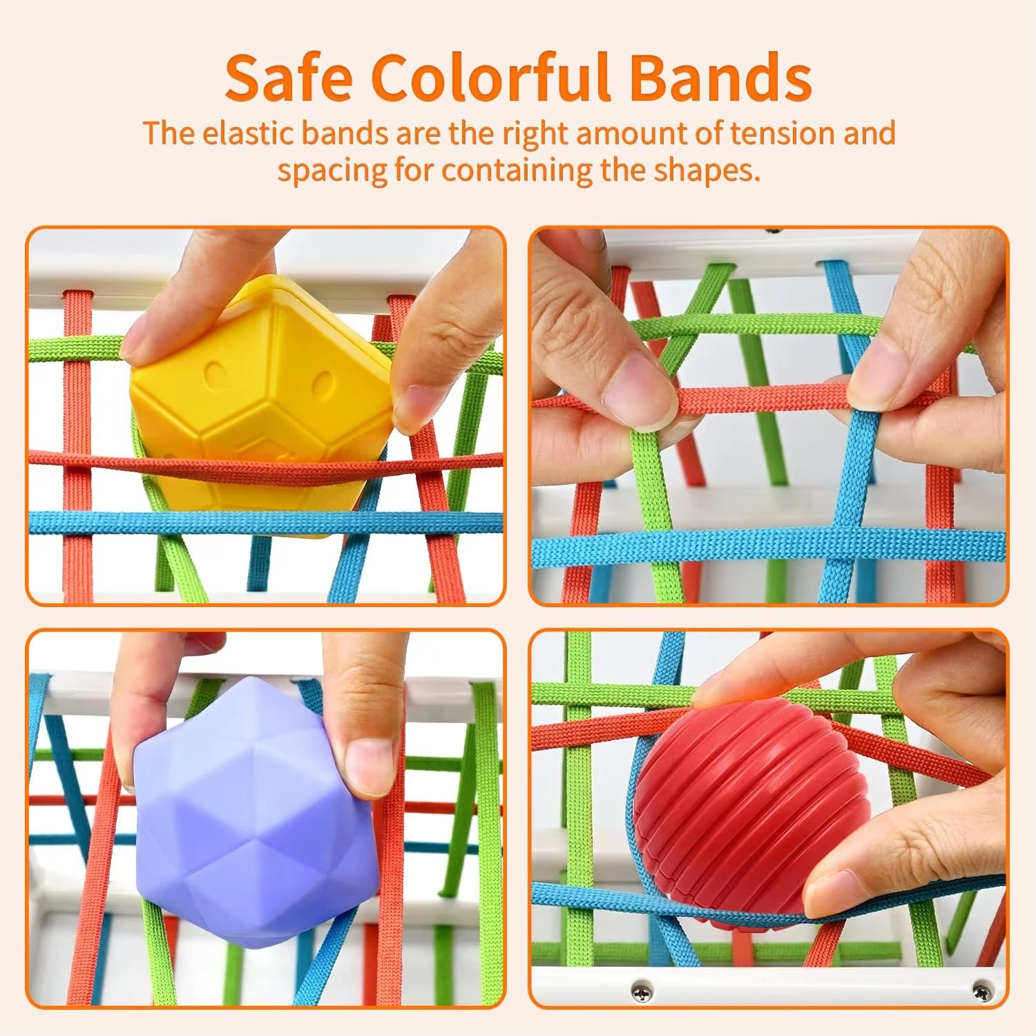Baby Toy 1 2 Years Montessori Sensory Games for Baby 6 9 12 18 Months Shape Sorter with Textured Balls Sensory Balls Activity