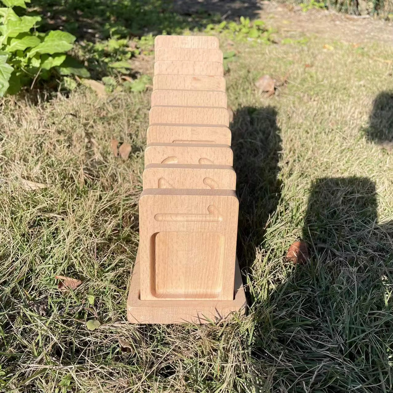 Solid Wood Ladybug Toy Montessori Teaching AIDS Digital Toys Hand-Eye Coordination Environmental Toys Digital Accessories