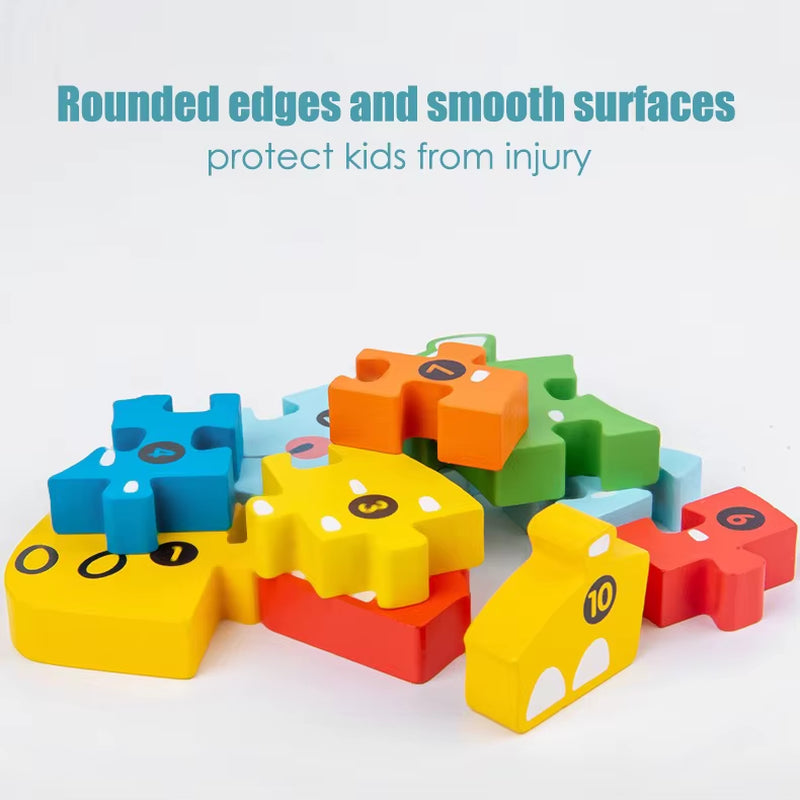 Custom Kids Toys Funny Wooden 3D Puzzle Game Montessori Educational Jigsaw Puzzles for Children Learning Girls