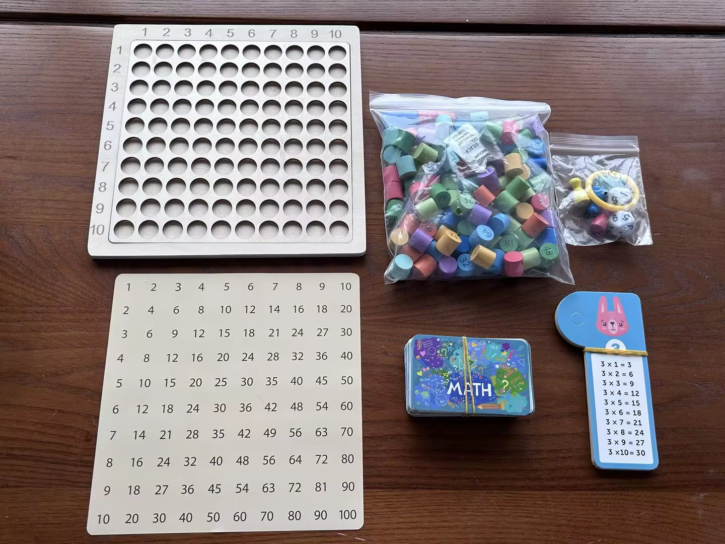 Montessori Math Educational Wooden Learning Puzzles Games Baby Number Counting Sticks Teaching Aids Toys for Children Boys Girls