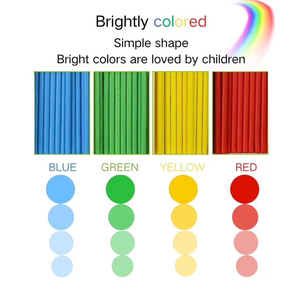 Wooden Toys Montessori Math Learning Toys Early Education Number Sticks Preschool Counting Tools Color Classification Math Toys