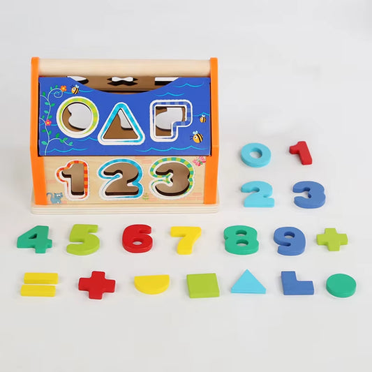 Wooden Children'S Digital Cognitive Block Toys