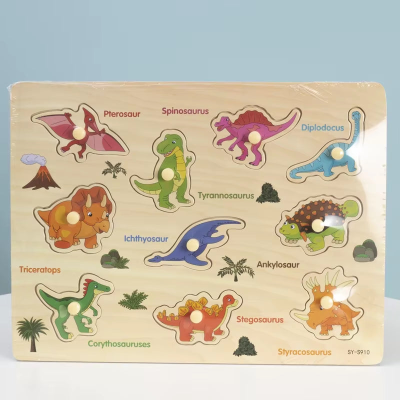 Montessori Baby Educational Toys for Children Baby Game Puzzle Board Jigsaw Child Puzzle Wooden Puzzles for Kids 2 3 Year