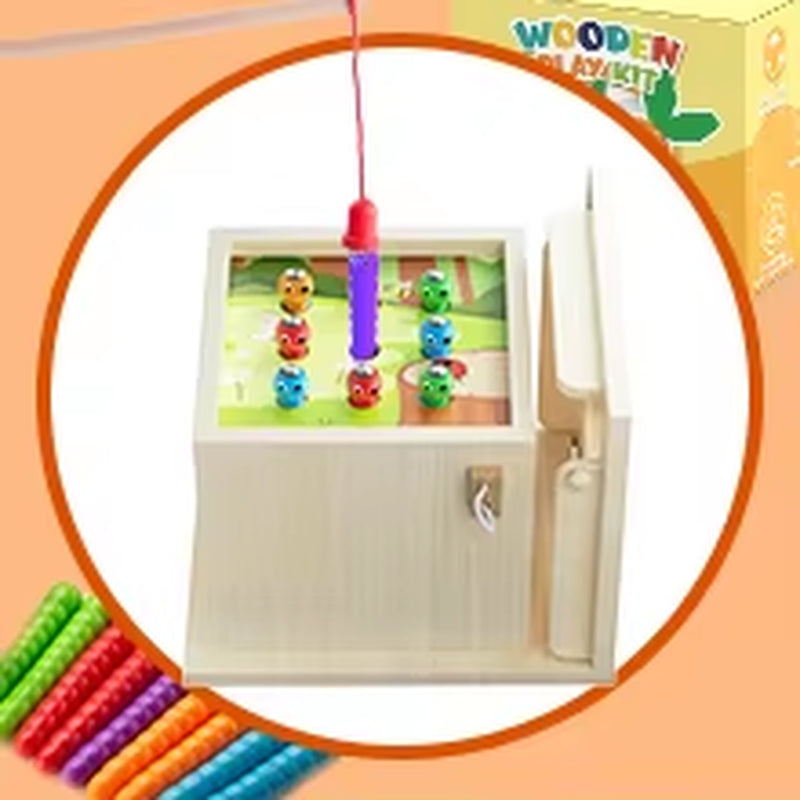 Dropshipping 4 in 1 Educational Montessori Toys Waldorf Object Coin Tissue Permanence Box Developmental Educational Wooden Toys