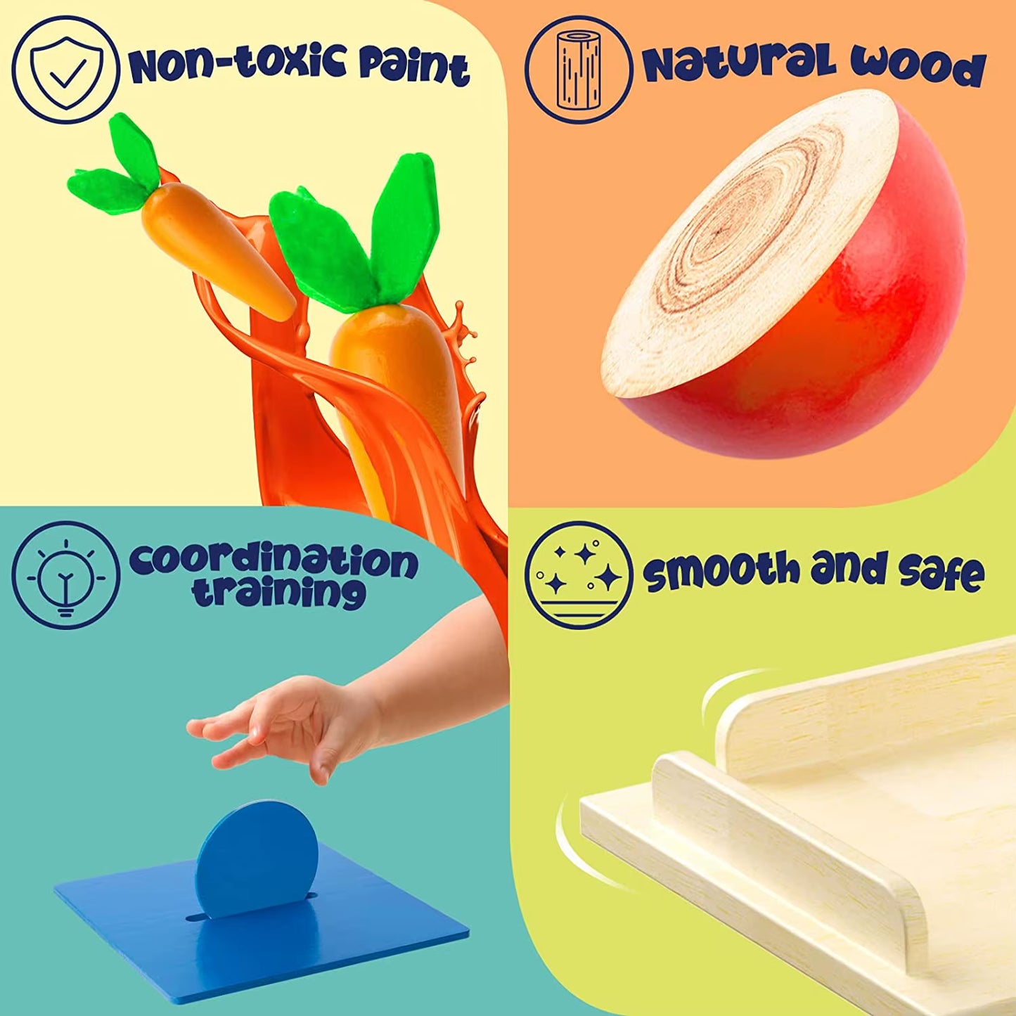 Dropshipping 4 in 1 Educational Montessori Toys Waldorf Object Coin Tissue Permanence Box Developmental Educational Wooden Toys