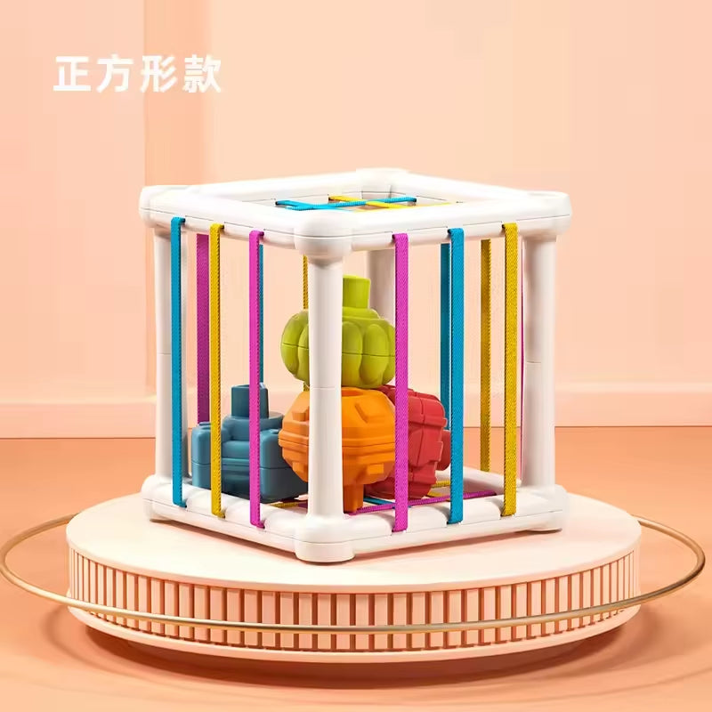 Baby Toy 1 2 Years Montessori Sensory Games for Baby 6 9 12 18 Months Shape Sorter with Textured Balls Sensory Balls Activity