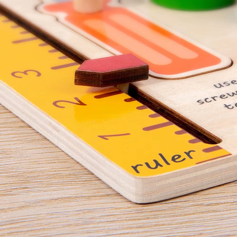 Children'S Wooden Montessori Early Education AIDS Multi-Functional Busy Board Three-Dimensional Jigsaw Puzzle Board